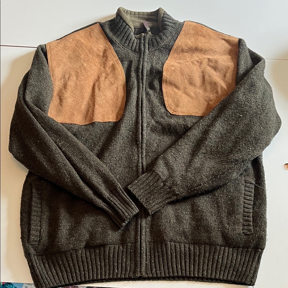 Men's Orvis zip-up wool/cashmere sweater